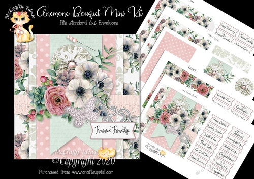 Anemone Bouquet All Occasion Complete 6x6 Card Kit 