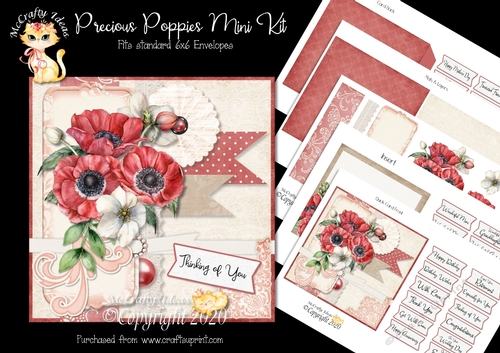 Precious Poppies All Occasion Complete 6x6 Card Kit 