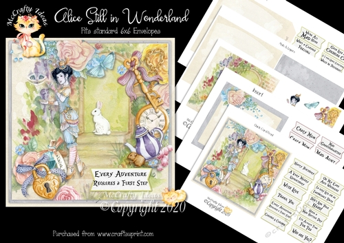 Alice Still in Wonderland Complete 6x6 Card Kit 
