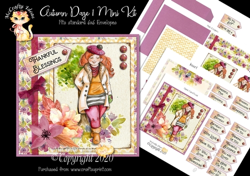 Autumn Daze 1 Complete 6x6 Card Kit 
