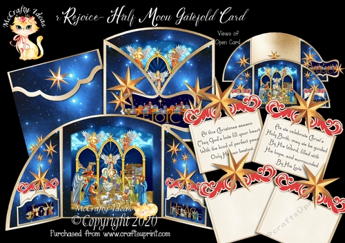 Rejoice Half Moon Gatefold Card Kit