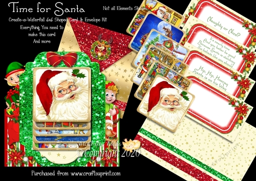 Time for Santa Create a Waterfall 6x6 Card Kit.