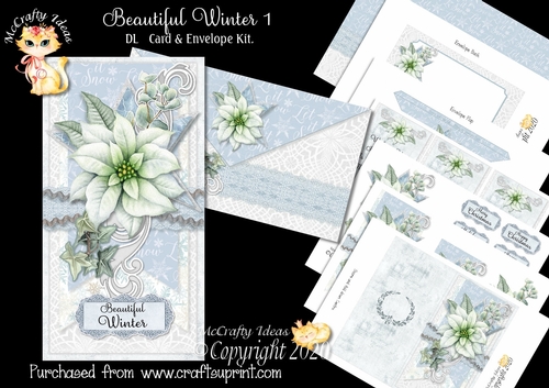 Beautiful Winter 1 DL  Card & Envelope Kit