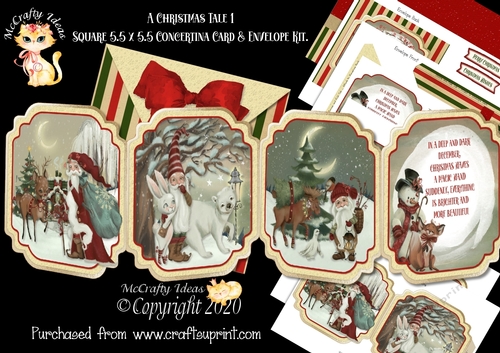A Christmas Tale 1 Square Concertina Card