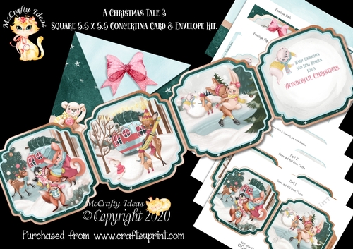 A Christmas Tale 3 Square Concertina Card