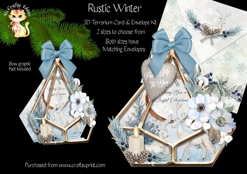 Rustic Winter 3d Terrarium Cards & Envelopes Kit
