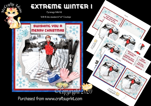 Extreme Winter 1 Pyramage Card front and Inserts Mini Kit