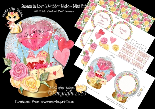 Gnome In Love 2 Glitter Globe Mini Kit