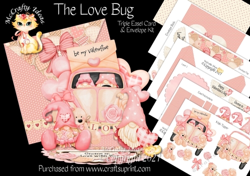The Love Bug Triple Easel Card Mini Kit