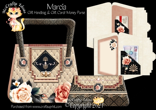 Marcia - Gift Handbag & Gift Card/ Money Wallet Purse.