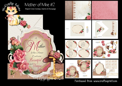 Mother of Mine #2 Shaped Card and Envelope Kit.