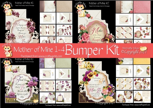 Mother of Mine Shaped Card and Envelope Bumper Kit