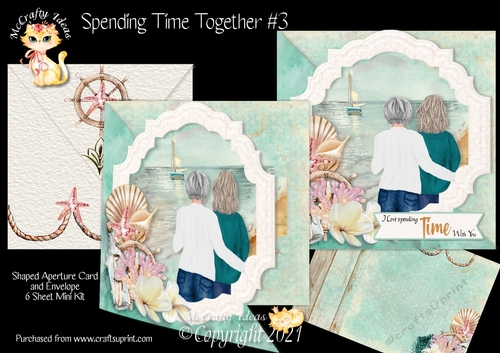 Spending Time Together #3 Complete Shaped Aperture Card & Envelope Mini Kit