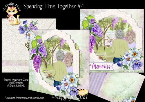 Spending Time Together #4 Complete Shaped Aperture Card & Envelope Mini Kit
