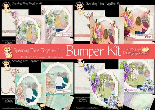 Spending Time Together Complete Shaped Aperture Card & Envelope Bumper Kit