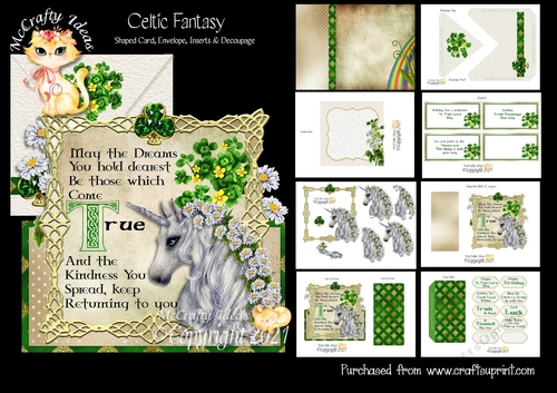 Celtic Fantasy Shaped Card and Envelope Kit.