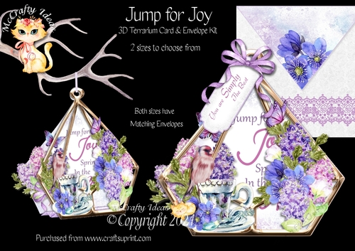Jump for Joy 3d Terrarium Cards & Envelopes Kit