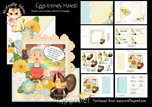 Eggs-tremely Honest! Shaped Card and Envelope Kit.