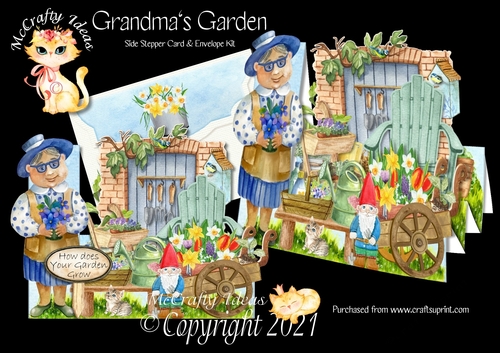Grandmas Garden - Side Stepper Card and Envelope Kit