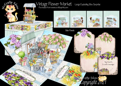Vintage Flower Market Exploding Box Surprise Kit