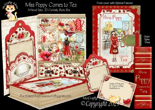 Miss Poppy Comes to Tea - 3D Curiosity Book Box