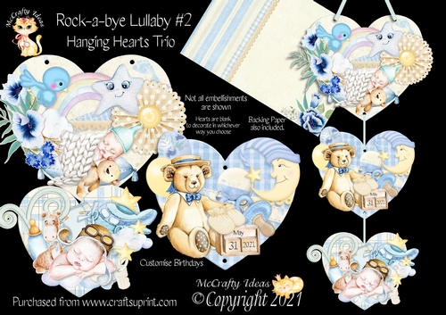 Rock-a-bye Lullaby #2 Hanging Hearts Trio
