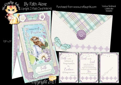 By Faith Alone - Upright Z-fold Card Mini Kit