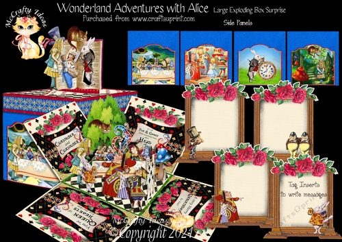Wonderland Adventures with Alice Exploding Box Room for a Surprise Kit