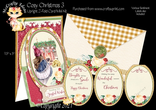 Cosy Christmas 3 - Upright Z-fold Card Mini Kit