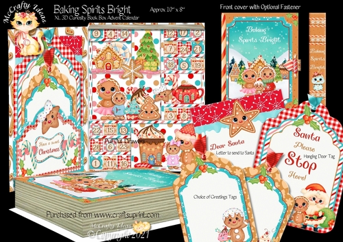 Baking Spirits Bright - XL 3D Curiosity Book Box Advent Calendar
