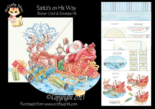 Santas on His Way 1 Rocker Card Mini Kit