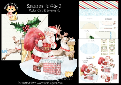 Santas on His Way 3 Rocker Card Mini Kit