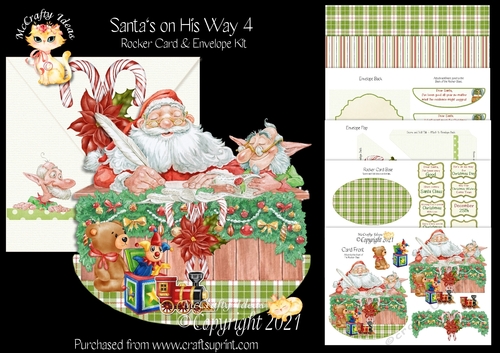 Santas on His Way 4 Rocker Card Mini Kit