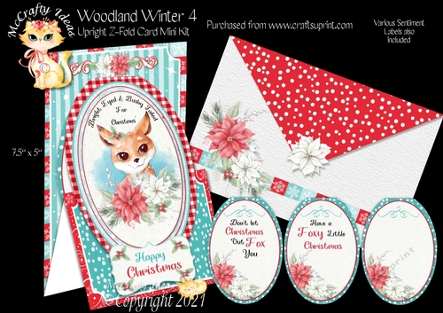 Woodland Winter 4 - Upright Z-fold Card Mini Kit