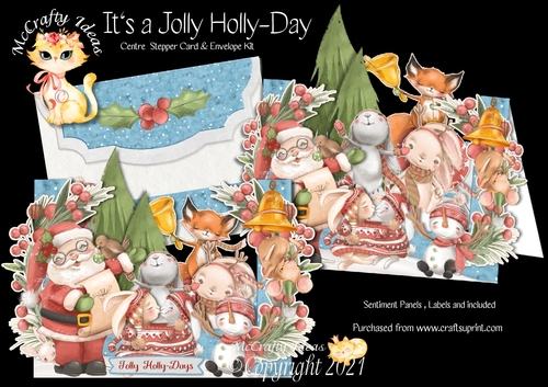Its a Jolly Holly-Day 1 Centre Stepper Card