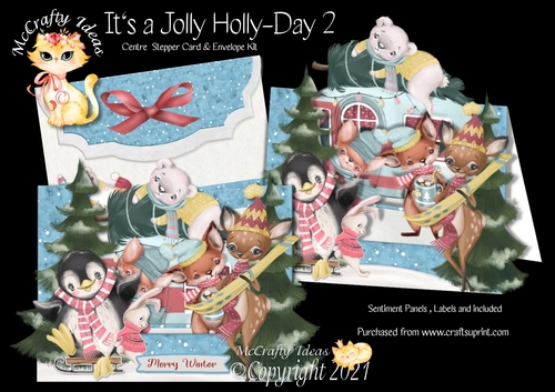 Its a Jolly Holly-Day 2 Centre Stepper Card