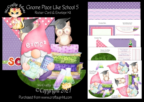 Gnome Place Like School 5 Rocker Card Mini Kit
