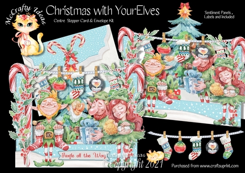 Christmas with YourElves Centre Stepper Card