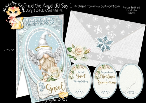Gnoel the Angel did Say 1 - Upright Z-fold Card Mini Kit
