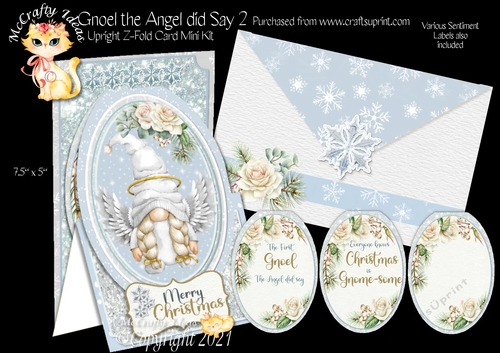 Gnoel the Angel did Say 2 - Upright Z-fold Card Mini Kit