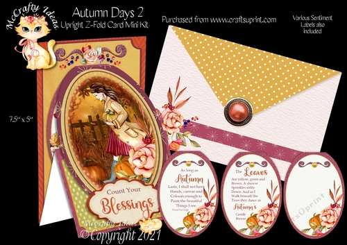 Autumn Days 2 - Upright Z-fold Card Mini Kit