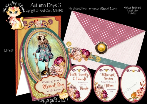 Autumn Days 3 - Upright Z-fold Card Mini Kit