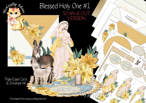 Blessed Holy One #1 Triple Easel Card Kit - SCAN & CUT