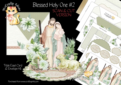 Blessed Holy One #2 Triple Easel Card Kit - SCAN & CUT