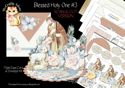 Blessed Holy One #3 Triple Easel Card Kit - SCAN & CUT
