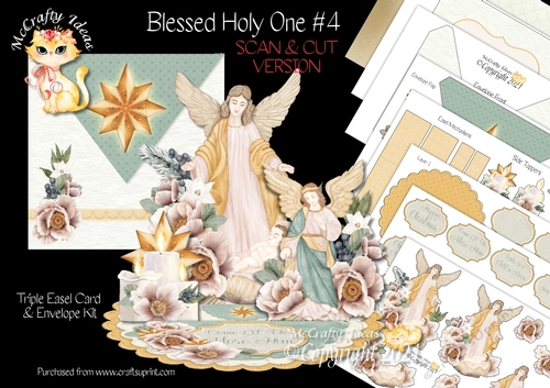 Blessed Holy One #4 Triple Easel Card Kit - SCAN & CUT