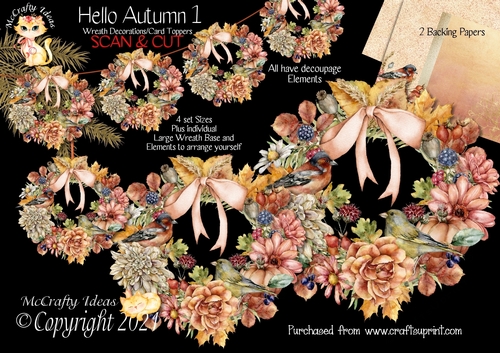 Hello Autumn 1 Decorative Wreaths Kit - SCAN & CUT