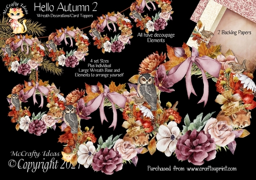 Hello Autumn 2 Decorative Wreaths Kit 