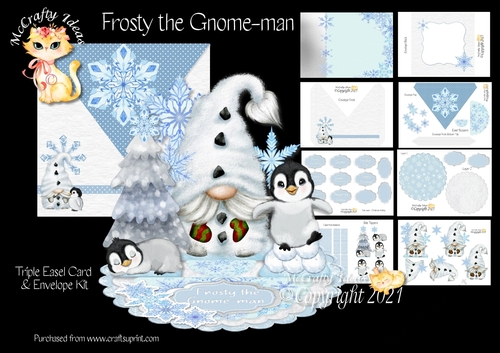 Frosty the Gnome-man Triple Easel Card Kit
