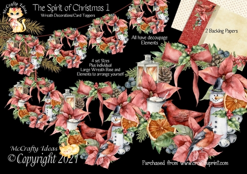 The Spirit of Christmas 1 Decorative Wreaths Kit